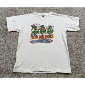 Vintage New Orleans Jazz Kids Shirt Soul South Alligator Bourbon St 2000s 10/12‎